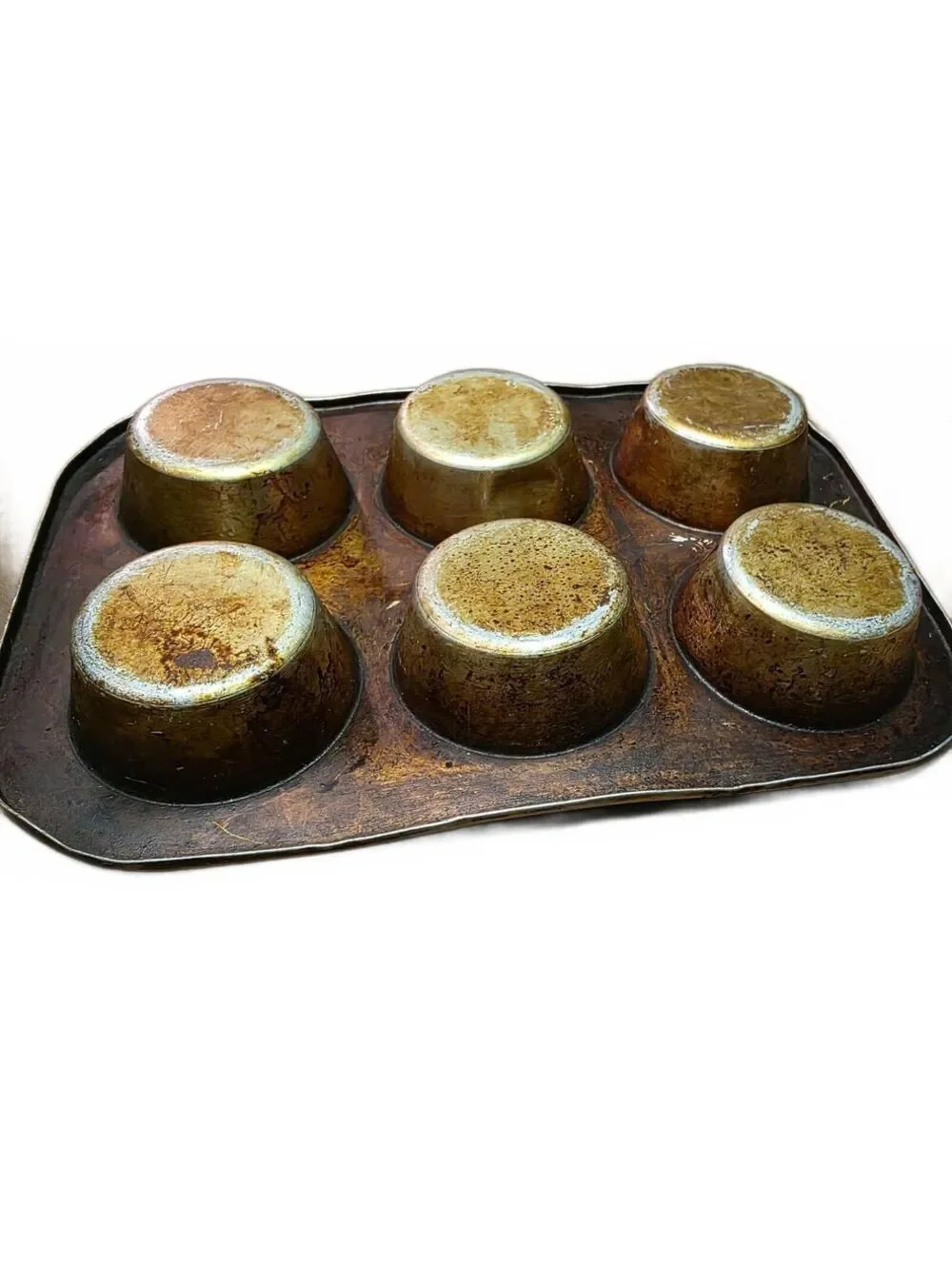 Vintage Comet Aluminum 6 Cup Muffin Pan Cupcake Tin USA MCM